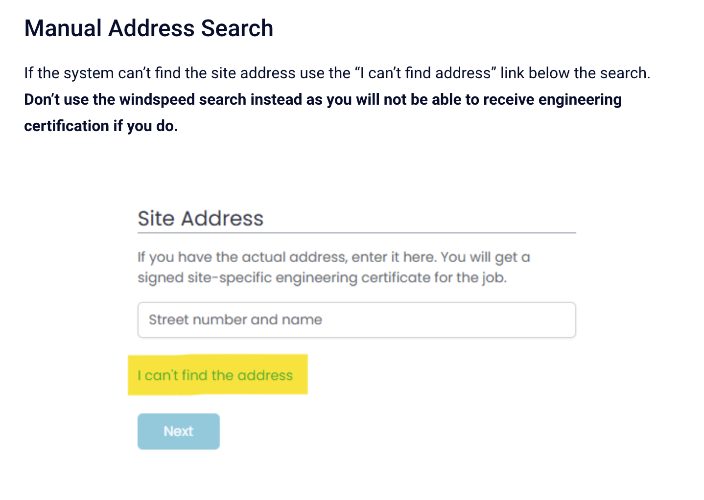 I cant find my address Quotec.png
